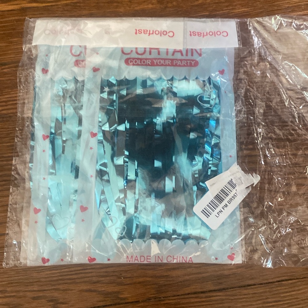 - Foil fringe curtains
